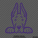 Peeking Great Dane Puppy Dog Vinyl Decal - S4S Designs