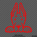 Peeking Great Dane Puppy Dog Vinyl Decal - S4S Designs