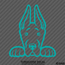 Peeking Great Dane Puppy Dog Vinyl Decal - S4S Designs