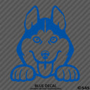 Peeking Husky Puppy Dog Vinyl Decal - S4S Designs