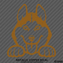 Peeking Husky Puppy Dog Vinyl Decal - S4S Designs