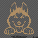 Peeking Husky Puppy Dog Vinyl Decal - S4S Designs