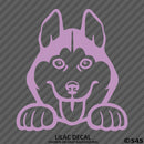 Peeking Husky Puppy Dog Vinyl Decal - S4S Designs