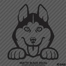 Peeking Husky Puppy Dog Vinyl Decal - S4S Designs