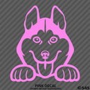 Peeking Husky Puppy Dog Vinyl Decal - S4S Designs