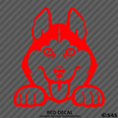Peeking Husky Puppy Dog Vinyl Decal - S4S Designs