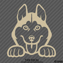 Peeking Husky Puppy Dog Vinyl Decal - S4S Designs