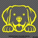 Peeking Labrador Retriever Puppy Dog Vinyl Decal - S4S Designs
