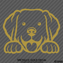 Peeking Labrador Retriever Puppy Dog Vinyl Decal - S4S Designs