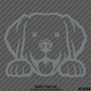 Peeking Labrador Retriever Puppy Dog Vinyl Decal - S4S Designs