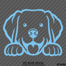 Peeking Labrador Retriever Puppy Dog Vinyl Decal - S4S Designs