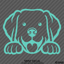 Peeking Labrador Retriever Puppy Dog Vinyl Decal - S4S Designs