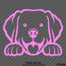 Peeking Labrador Retriever Puppy Dog Vinyl Decal - S4S Designs
