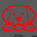 Peeking Labrador Retriever Puppy Dog Vinyl Decal - S4S Designs