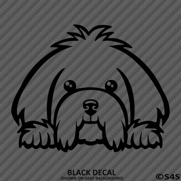 Peeking Maltese Puppy Dog Vinyl Decal - S4S Designs