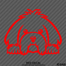 Peeking Maltese Puppy Dog Vinyl Decal - S4S Designs