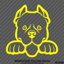 Peeking Pitbull Puppy Dog Vinyl Decal - S4S Designs