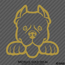 Peeking Pitbull Puppy Dog Vinyl Decal - S4S Designs