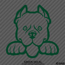 Peeking Pitbull Puppy Dog Vinyl Decal - S4S Designs