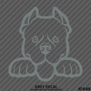 Peeking Pitbull Puppy Dog Vinyl Decal - S4S Designs