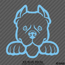 Peeking Pitbull Puppy Dog Vinyl Decal - S4S Designs