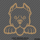 Peeking Pitbull Puppy Dog Vinyl Decal - S4S Designs