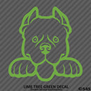 Peeking Pitbull Puppy Dog Vinyl Decal - S4S Designs