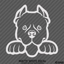 Peeking Pitbull Puppy Dog Vinyl Decal - S4S Designs