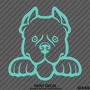 Peeking Pitbull Puppy Dog Vinyl Decal - S4S Designs