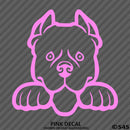 Peeking Pitbull Puppy Dog Vinyl Decal - S4S Designs
