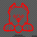 Peeking Pitbull Puppy Dog Vinyl Decal - S4S Designs