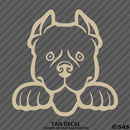 Peeking Pitbull Puppy Dog Vinyl Decal - S4S Designs