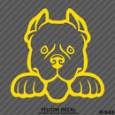 Peeking Pitbull Puppy Dog Vinyl Decal - S4S Designs