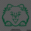 Peeking Pomeranian Puppy Dog Vinyl Decal - S4S Designs