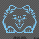 Peeking Pomeranian Puppy Dog Vinyl Decal - S4S Designs