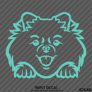 Peeking Pomeranian Puppy Dog Vinyl Decal - S4S Designs