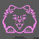 Peeking Pomeranian Puppy Dog Vinyl Decal - S4S Designs