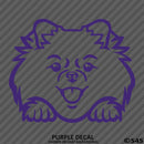 Peeking Pomeranian Puppy Dog Vinyl Decal - S4S Designs