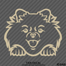 Peeking Pomeranian Puppy Dog Vinyl Decal - S4S Designs