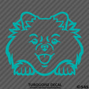 Peeking Pomeranian Puppy Dog Vinyl Decal - S4S Designs