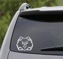 Peeking Pomeranian Puppy Dog Vinyl Decal - S4S Designs