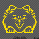 Peeking Pomeranian Puppy Dog Vinyl Decal - S4S Designs