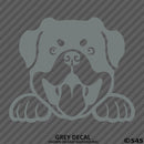 Peeking Rottweiler Puppy Dog Vinyl Decal - S4S Designs