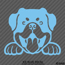 Peeking Rottweiler Puppy Dog Vinyl Decal - S4S Designs