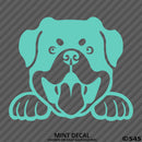 Peeking Rottweiler Puppy Dog Vinyl Decal - S4S Designs