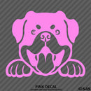 Peeking Rottweiler Puppy Dog Vinyl Decal - S4S Designs