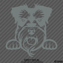 Peeking Schnauzer Puppy Dog Vinyl Decal - S4S Designs