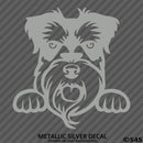 Peeking Schnauzer Puppy Dog Vinyl Decal - S4S Designs