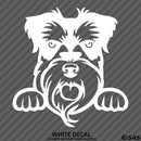 Peeking Schnauzer Puppy Dog Vinyl Decal - S4S Designs