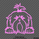 Peeking Shih Tzu Puppy Dog Vinyl Decal - S4S Designs